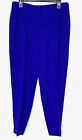 💙 AKRIS Cobalt Royal Blue Stretch Wool Tapered Creased Ankle Pants 10 40 42 46