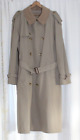 Vtg Brooks Brothers Wool Lined Khaki Poplin Double Breasted Trench Coat Men's 52