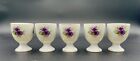 Lot of 5 Vintage Porcelain Violet Cordials/Egg Cups with Gold Trim -Japan (D6)