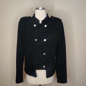 BCBG MAXAZRIA Military Style Jacket Large Double Breast Buttons Royce