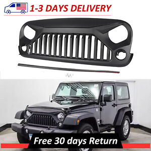 New Angry Bird Black Front Grill Grille Fits 2007-2018 Jeep Wrangler JK  (For: Jeep)