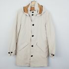 THE ACADEMY BRAND Mens Size S Beige Hooded Trench Coat Jacket