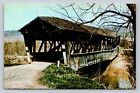 Fairfield County Ohio Covered Bridge Over Rush Creek Vintage Postcard 0060
