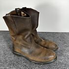 Vintage Red Wing Pecos Brown Leather Work Boots Size 10 D Made in USA Pull On