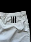 Adidas Golf Shorts Men's Size 38 White Climalite Belted flat Front Solid