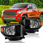 For 2014-2021 Toyota Tundra Black Headlights Assembly W/O LED DRL Left Right (For: 2019 Tundra)