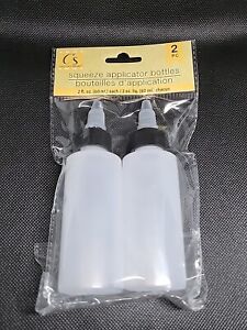 2 PACK 2oz (60ml) Squeez Applicator Bottles NEW IN PACK  !!!