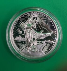 2021 3 oz Silver American Virtues: Independence Ultra High Relief Proof Coin