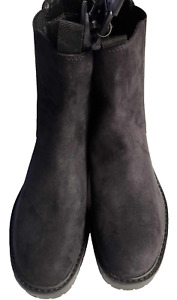 Wonder Nation Women's Size 9W Memory Foam Black Zip-Up Mid Shaft Chelsea Boots