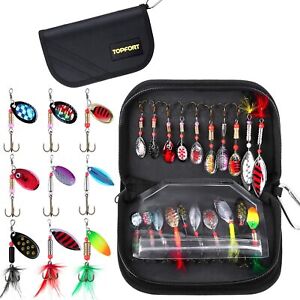 TOPFORT 20pcs Fishing Lures Fishing SpoonTrout Lures Bass Lures Spinning Lures