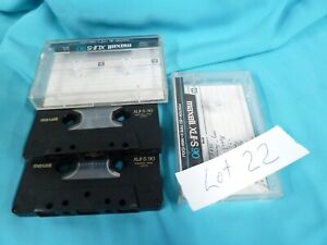 lot 22 _ (2) USED cassette tapes MAXELL XLII-S 90 _ Type II __  sold as blank