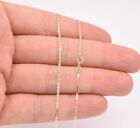 1.2mm Mariner Anchor Link Chain Necklace Real Solid 14K Yellow Gold