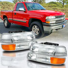 Pair Chrome Headlights For 1999-2002 Chevy Silverado 2000-2006 Suburban Tahoe (For: 2000 Chevrolet Silverado 1500)