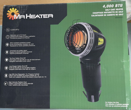 Mr. Heater 4000 BTU Propane Portable Golf Cart Cup Holder Heater New