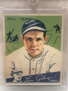 1934 Goudey Big League Chewing Gum - R320 #21 Bill Terry New York Giants
