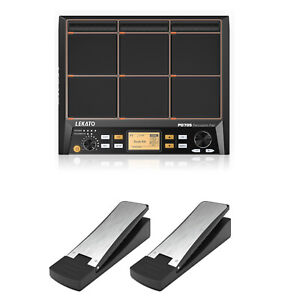 LEKATO PD705 Percussion Pad 9-Trigger Sample Pad Multipad Tabletop Drum Pedal