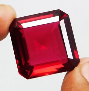 Certified 60.50 Ct Natural Red Ruby Radiant Cut Stunning Loose Gemstone