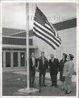 1964 Press Photo Flag raised over Ozaukee high school in Fredonia, Wisconsin