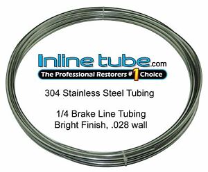 Stainless Steel Brake Line Tubing Kit 1/4 Od 20 Foot Coil Roll An 45 Flare Usa