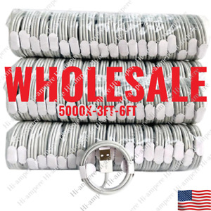 Wholesale Bulk Lot USB Cable 3Ft 6Ft For Apple iPhone 14/13/12/11/8 Charger Cord