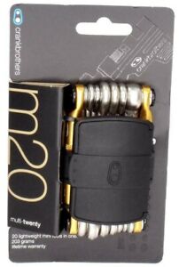 Crank Brothers M20 20 Function Bicycle Mini Tool Gold w/ Tire Plugs