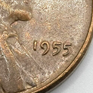 1955 P POOR MANS DOUBLE DIE Lincoln Wheat Penny VF-XF You grade it! 1c Cent EF