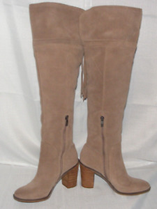 Franco Sarto Ellyn Brown Suede Knee High Boots Size 8.5 M