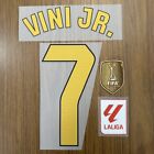 Vini JR #7 Real Madrid Away/Third Name & Number Set- La Liga Font & Patches