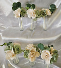 Wedding Table Centerpieces, Floral Reception Centerpieces, Green, Ivory