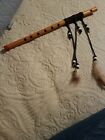 WOOD LEATHER WRAP WITH FEATHERS FLUTE new musical flutes lot of 3