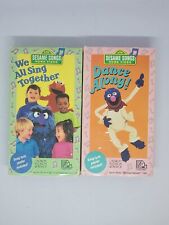 Lot Of 2 Sesame Street We All Sing Together And Dance Along Songs VHS Tape
