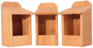3 Cedar Nesting Boxes, for Robins, Cardinals, Bluebirds, Titmouse.... Bird House
