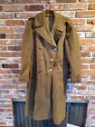 WW2 1942/1943 US Army Wool Military Overcoat Trench Coat Vintage Mens 36L Long