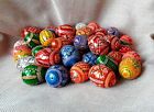 Set of 12 Small Wooden eggs Decorate for Easter Gift Pysanky Pysanka Handmade1,8