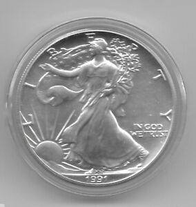 1991 1 oz american silver eagle coin bu