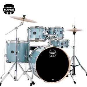 Mapex Venus 5PC Fusion Complete Drum Kit Aqua Blue Sparkle VE5294FTCVJ