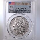 2021 Morgan $1 PCGS Certified MS70 100th Anniversary First Strike