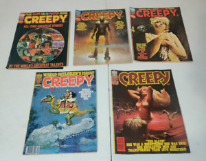 lot of 5 creepy magazines 55 72 79 94 123 warren magazines