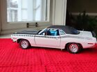 Highway 61 1:18, 1970 PLYMOUTH AAR 'CUDA, White Ext/Blue Int, #50613, Rare, HTF!