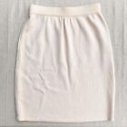 St. John Basics Ivory Cream Pencil Skirt Size 2 Santana Knit Elastic Waist AS IS