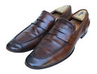 Officine Creative Italy Brown Leather Penny Loafer Slip On Dress Shoe SZ 10.5