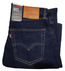 Levis 501 Original Fit Jeans Rinse Dark Blue Wash New With Tags