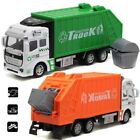 1:48 Garbage Truck Trash Bin Vehicles Diecast Model Car Toy Pull Back Kids Gifts