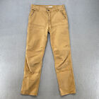 Carhartt Double Knee Work Pants Mens 33x34 Relaxed Fit Rugged Flex Canvas Tan