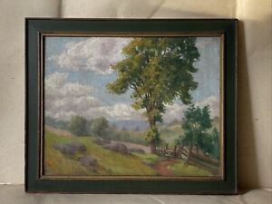 Antique Impressionist Mountain Landscape Oil Painting By William S Budworth