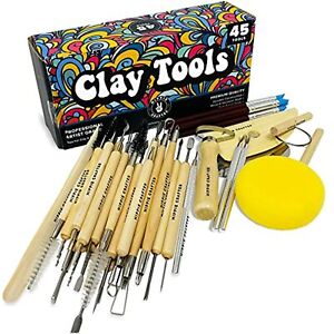 Pottery Tools and Polymer Clay Tools Set for Modeling Sculpting Carving Tool Kit