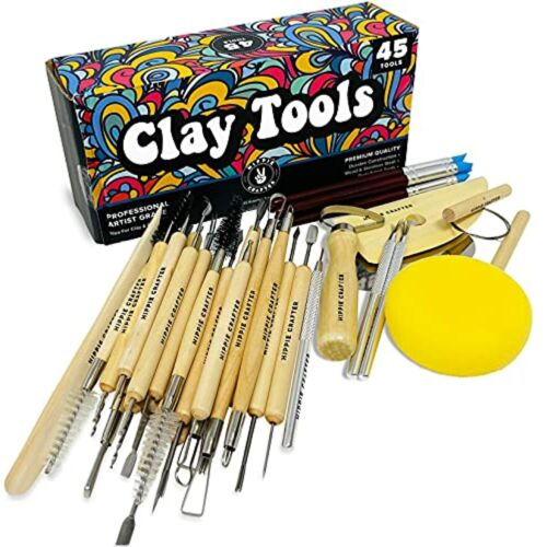 Pottery Tools and Polymer Clay Tools Set for Modeling Sculpting Carving Tool Kit