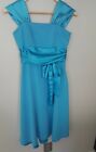 Rory USA Dress Women's Extra Small Blue Bow Knee Length Lined Prom Event