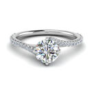 14k Solid White Gold Diamond Size Ring for Women...