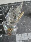 New ListingBeautiful Hand Blown Glass Bird Ornament Gold Trim Vintage